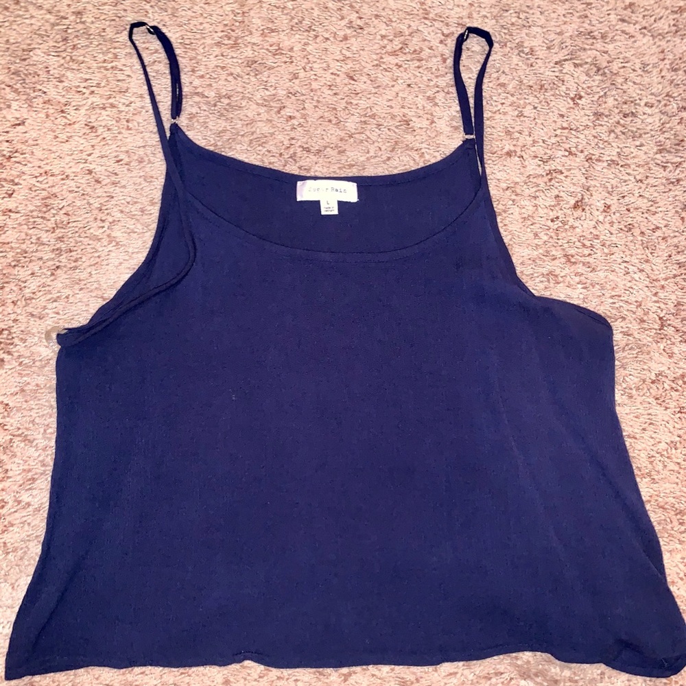 Blue loose tank top